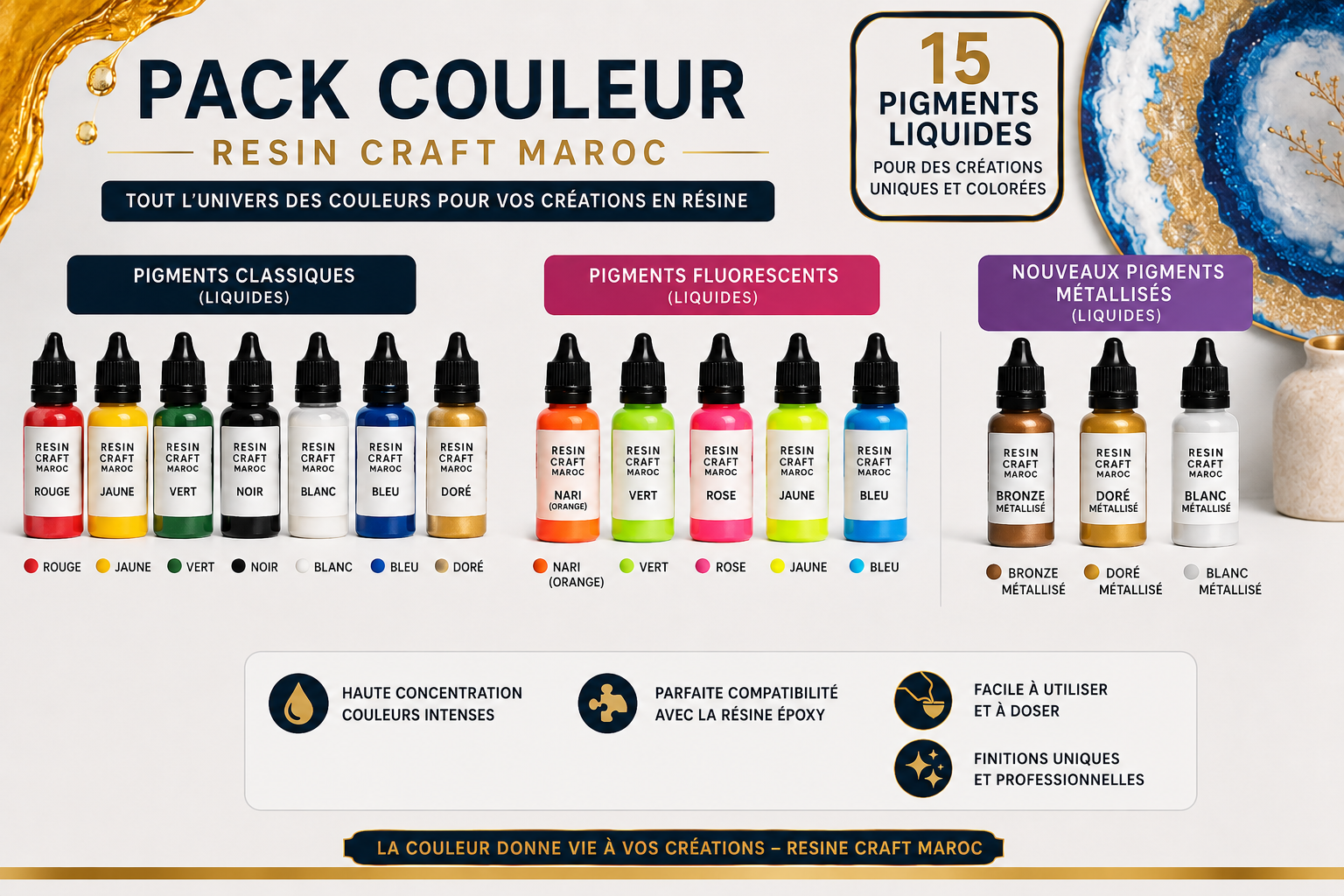 Pack-15 couleur