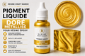 Doré Métallisé – Pigment Liquide pour Résine Époxy